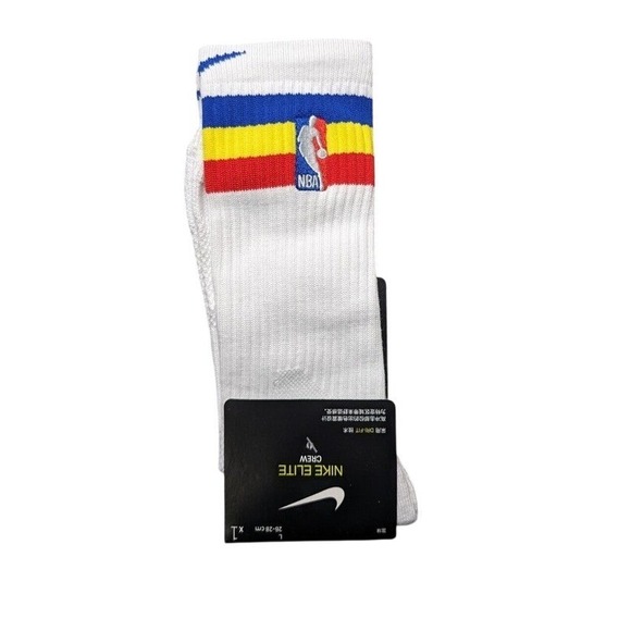 Nike Other - Nike Elite Crew Socks Dri-Fit Mens Large 9-11 Embroidered NBA Logo White Stripe